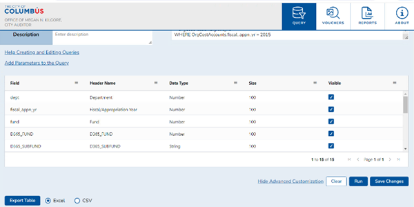City of Columbus Archival Project Database image